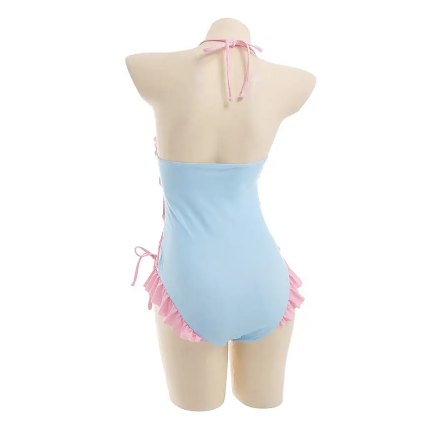 Happy Bunny High Quality Ruffled Adult Onesie Romper and Swimsuit - onesie