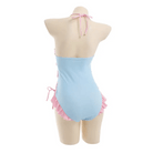 Happy Bunny High Quality Ruffled Adult Onesie Romper and Swimsuit - Cosparty