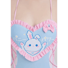 Happy Bunny High Quality Ruffled Adult Onesie Romper and Swimsuit - Cosparty
