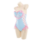 Happy Bunny High Quality Ruffled Adult Onesie Romper and Swimsuit - onesie