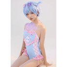 Happy Bunny High Quality Ruffled Adult Onesie Romper and Swimsuit - Cosparty