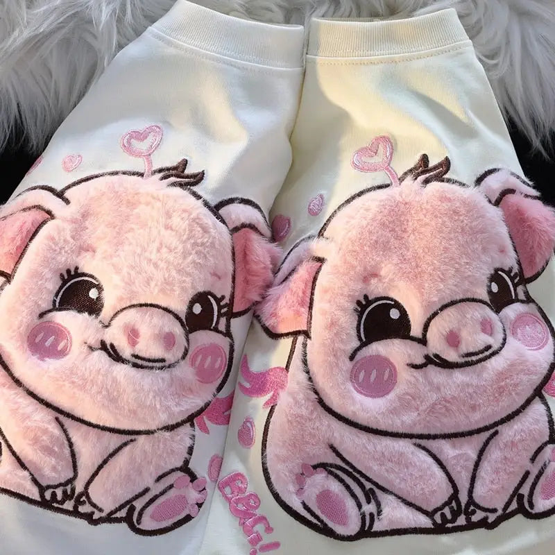 Happy Pig Fluffy Tee for Ultimate Cuteness Overload - shirt