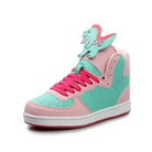 Harajuku High Top Sneakers with Pastel Dinosaur Design - Shoes