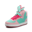 Harajuku High Top Sneakers with Pastel Dinosaur Design - Cosparty