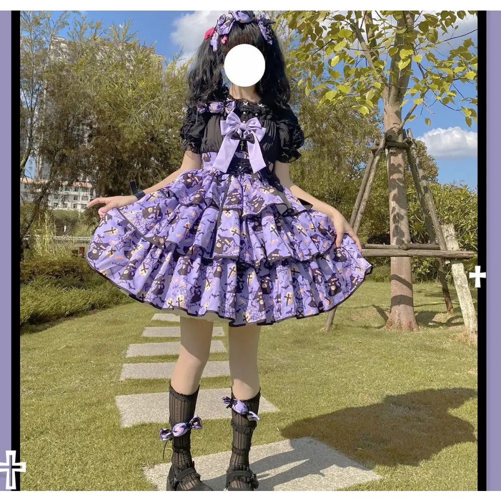 Haunted House Themed Lolita Dress in Pastel Goth Style Length 80cm - Dresses