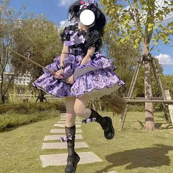 Haunted Lolita Dress - Purple / S - halloween, halloween costume, costumes, dress, lolita