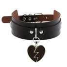 Heart Breaker Vegan Leather Choker for Kinky Princesses - Cosparty