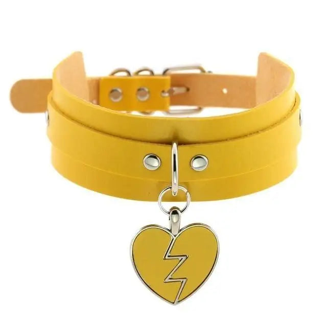 Heart Breaker Collar - Yellow Collar - choker