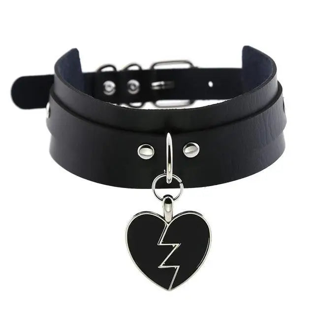 Heart Breaker Collar - Black Collar - choker