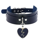 Heart Breaker Vegan Leather Choker for Kinky Princesses - Cosparty