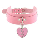 Heart Breaker Vegan Leather Choker for Kinky Princesses - Cosparty