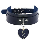 Heart Breaker Collar - Navy Blue Collar - choker