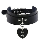 Heart Breaker Vegan Leather Choker for Kinky Princesses - Cosparty