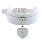 Heart Breaker Collar - White Collar - choker