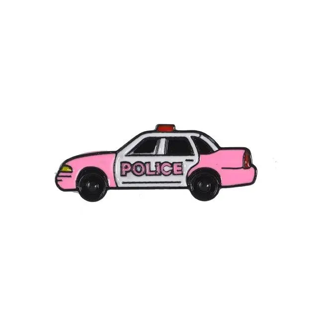 Heart Shaped Booty Enamel Pin for Big Heart Org New Condition In Stock - Pink Police Care - enamel pin