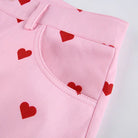 Heart Valentine Bell-Bottom Jeans with Vintage Pastel Vibes - bottoms