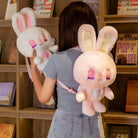 Heavenly Bunny Backpack in Velvety Soft Fabric for Cuddly Comfort - Backpack