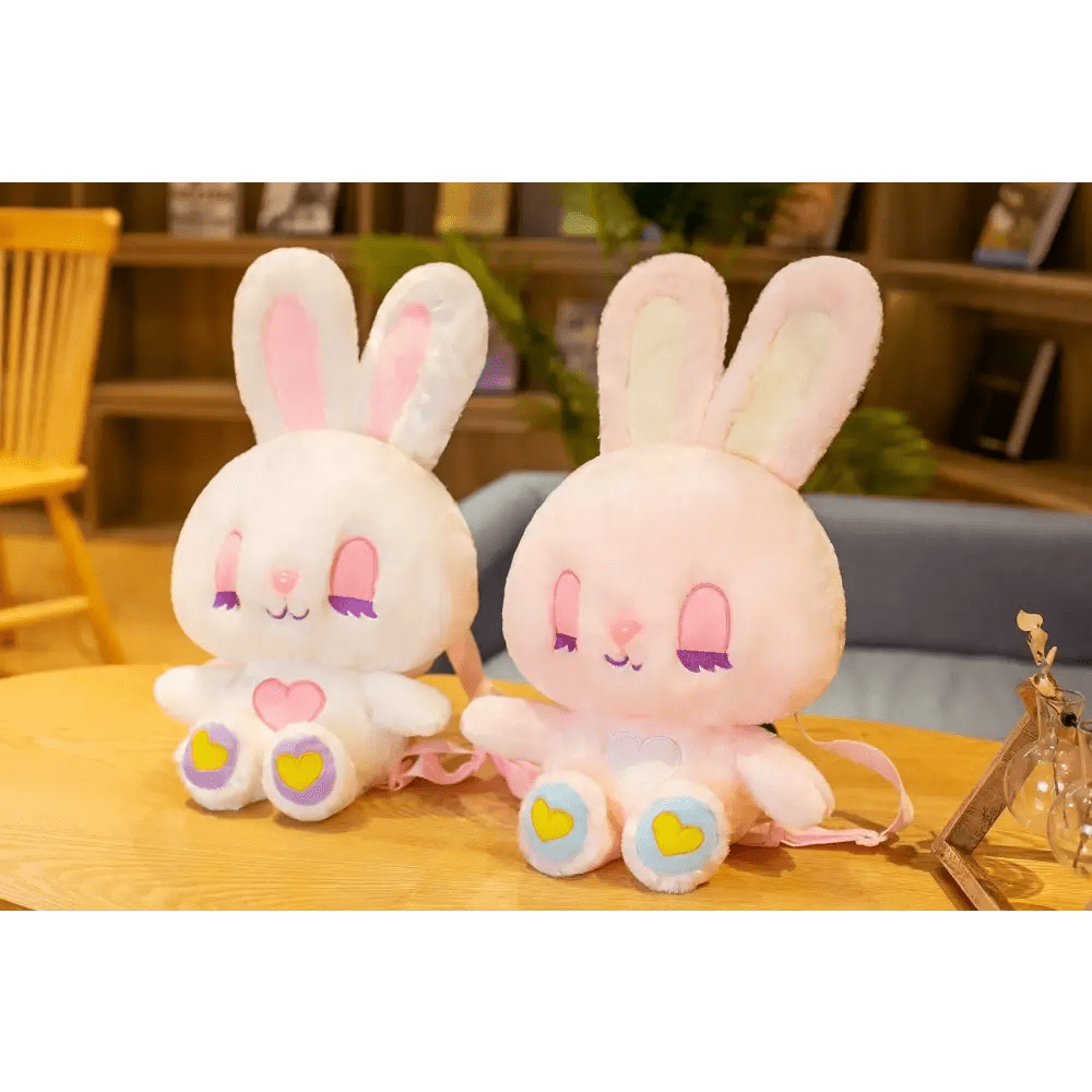 Heavenly Bunny Backpack in Velvety Soft Fabric for Cuddly Comfort - Cosparty