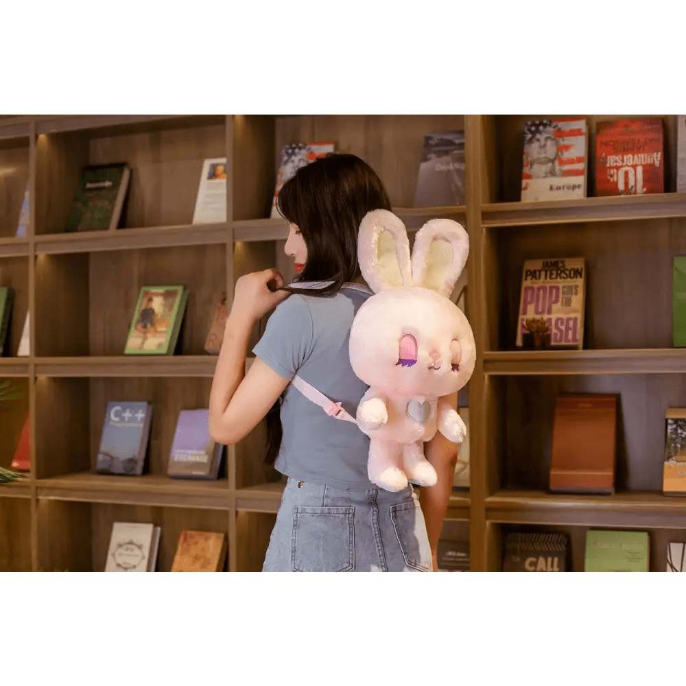 Heavenly Bunny Backpack in Velvety Soft Fabric for Cuddly Comfort - Cosparty