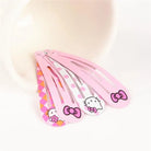 Hello Kitty Hair Clips Set with Matching Elastics - accessories