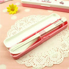 Hello Kitty Inspired Kawaii Cutlery Set with Matching Case - Cosparty