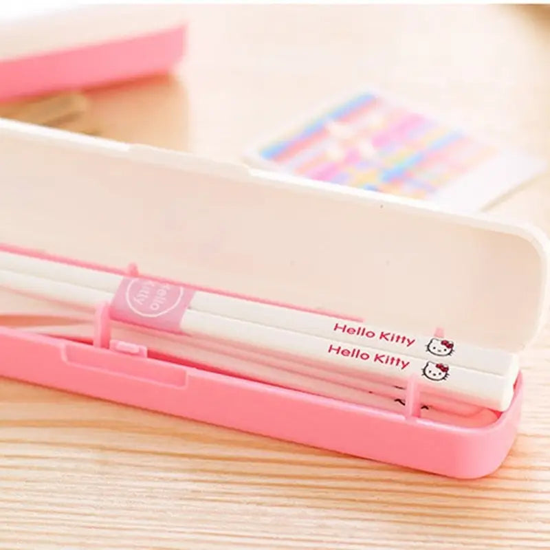 Hello Kitty Inspired Kawaii Cutlery Set with Matching Case - cutlery