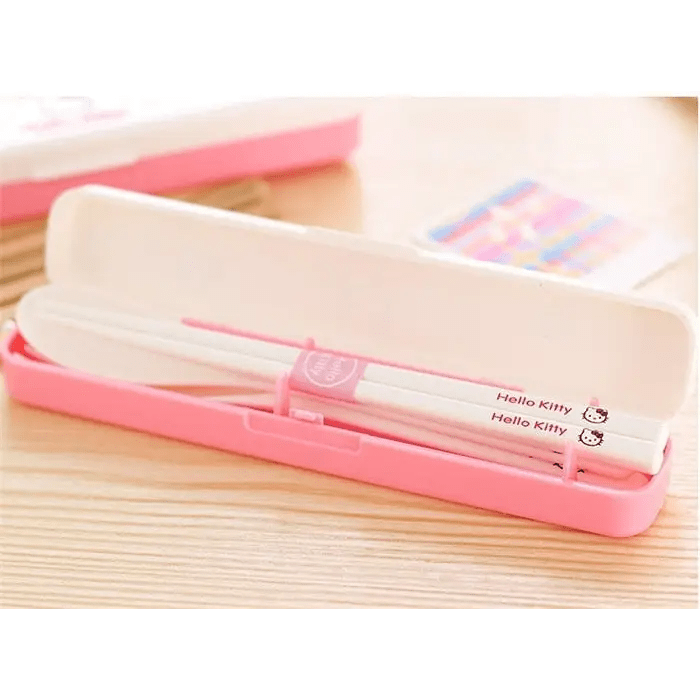 Hello Kitty Inspired Kawaii Cutlery Set with Matching Case - Cosparty