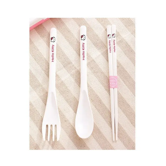 Hello Kitty Inspired Kawaii Cutlery Set with Matching Case - cutlery