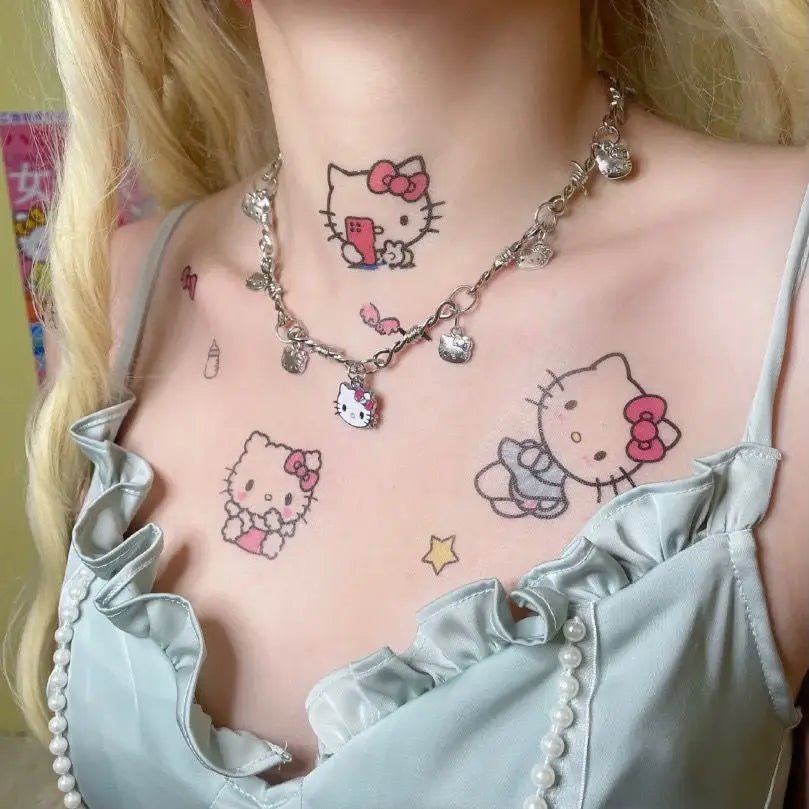 Hello Kitty Inspired Realistic Temporary Tattoos - Cosparty