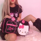 Hello Kitty Large Size Duffle Bag in Vegan Leather Options - bag