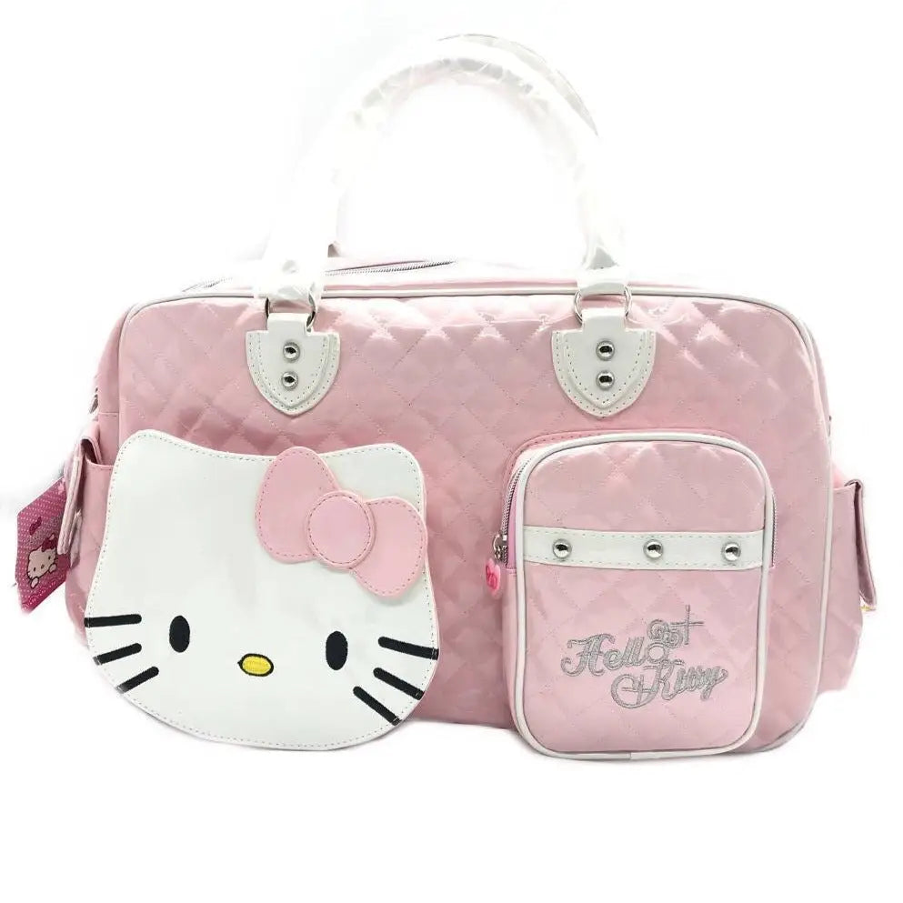 Hello Kitty Large Size Duffle Bag in Vegan Leather Options - Pink - bag