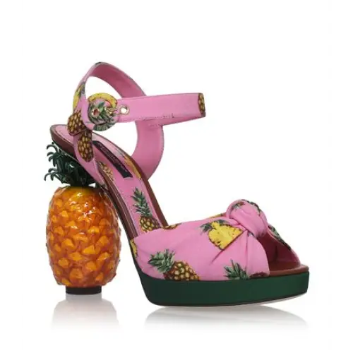 High Fashion Pink Pineapple Platform Sandals for Luxe Looks - Shoes