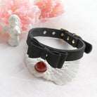 Bow & Bell Kitten Collar - Black - baby girl, babygirl, bell collar, collars, bow collar