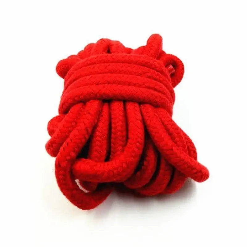 Red Shibari Bondage Rope Tie Restraint Comfortable Cotton Kinky Fetish BDSM by DDLG Playground