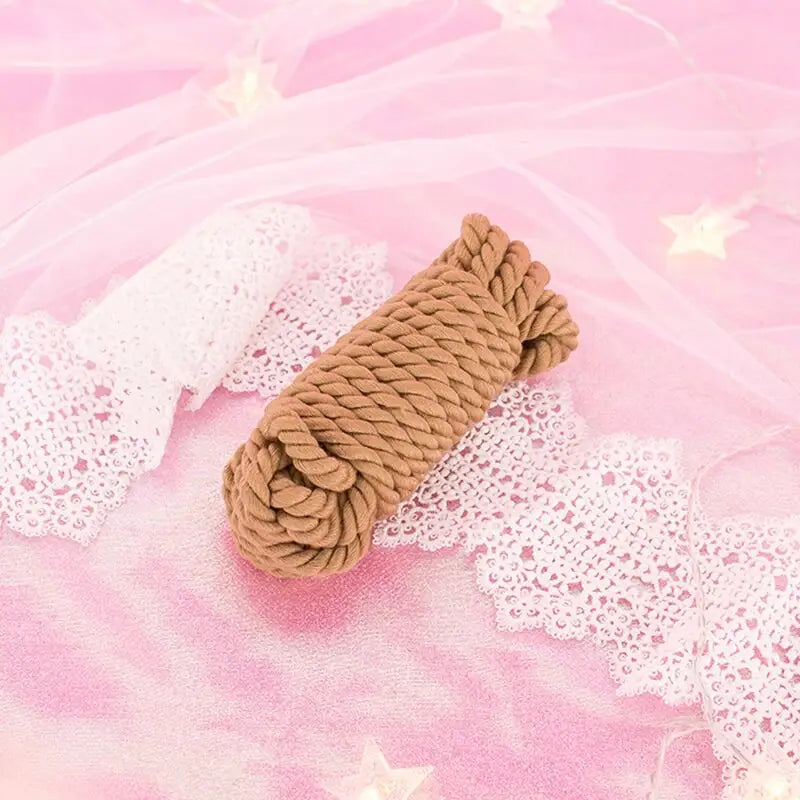 High-Quality Cotton Shibari Rope for Bondage Aesthetic Photoshoots - 5m Natural - accessories