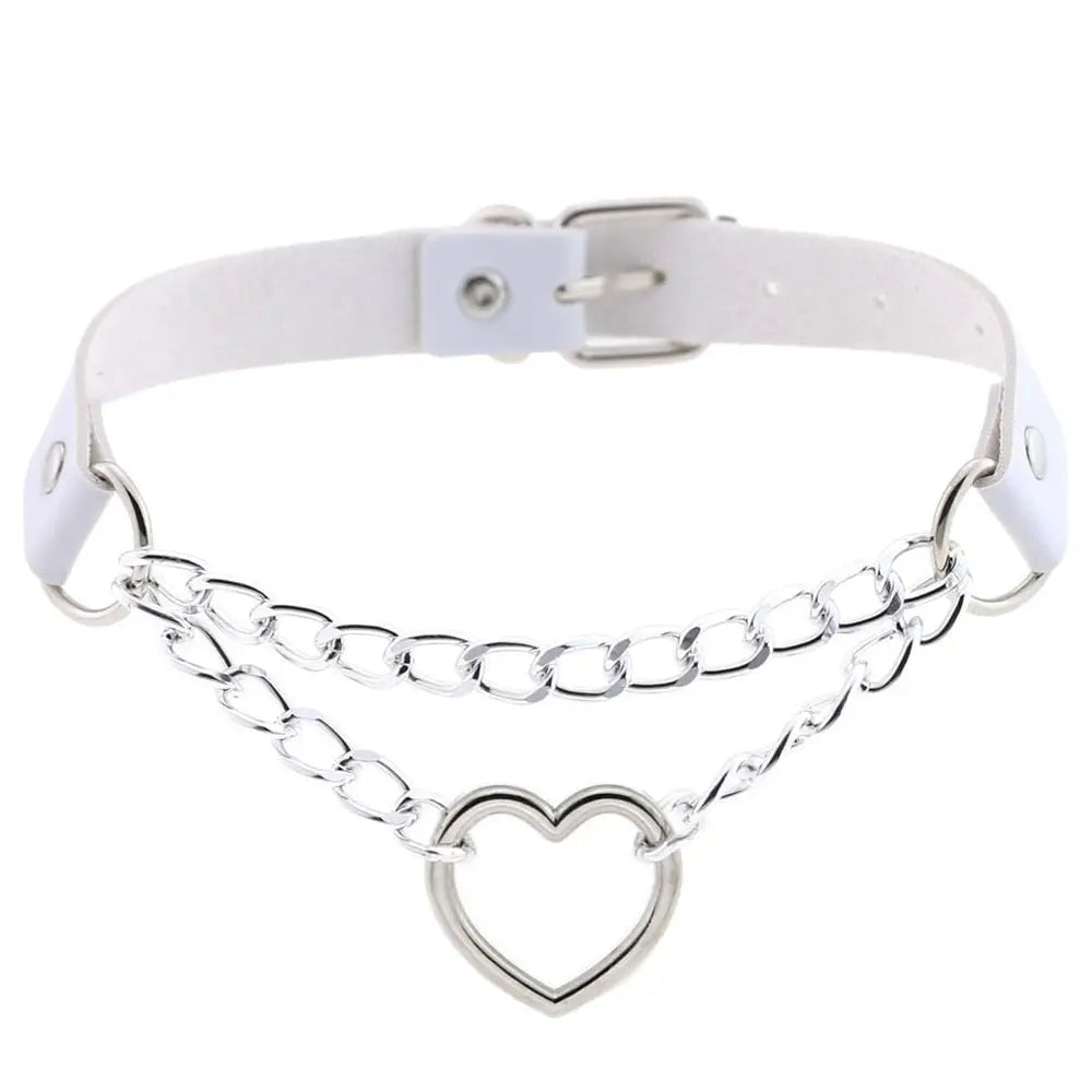 High Quality Heart Chain Pet Collared Leash for Cosplay - Necklaces