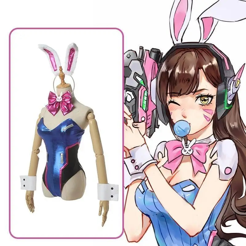 High Quality Holographic D.Va Overwatch Cosplay Bikini - bikini