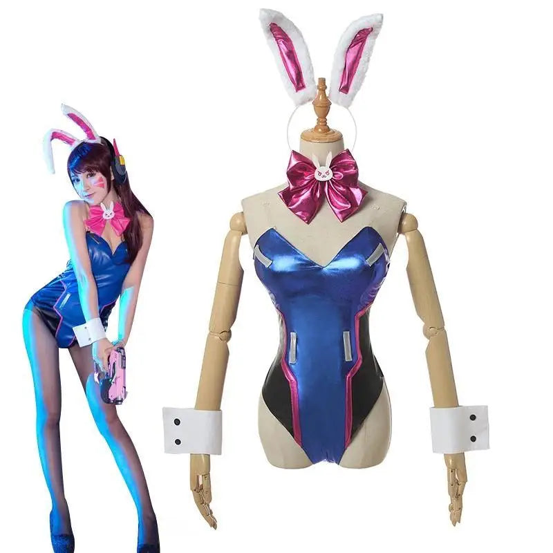 High Quality Holographic D.Va Overwatch Cosplay Bikini - bikini