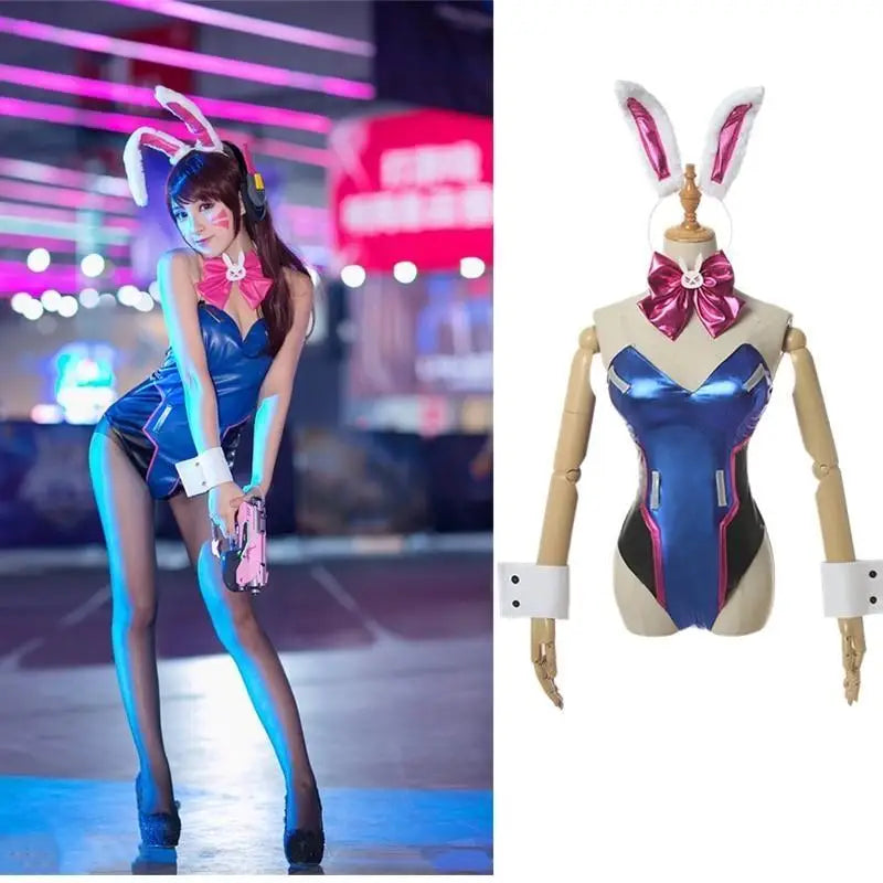 High Quality Holographic D.Va Overwatch Cosplay Bikini Cosparty