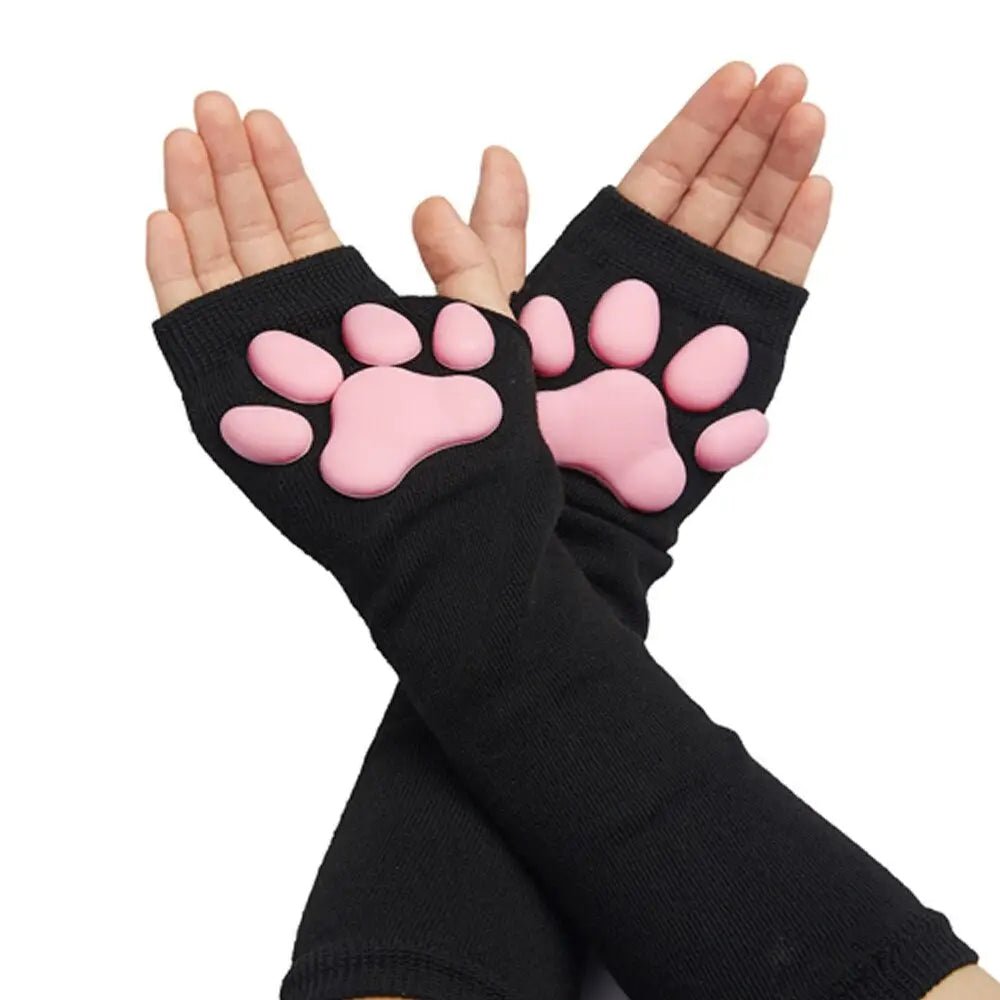 High Quality Thigh High Neko Cat Paw Gloves - Cosparty