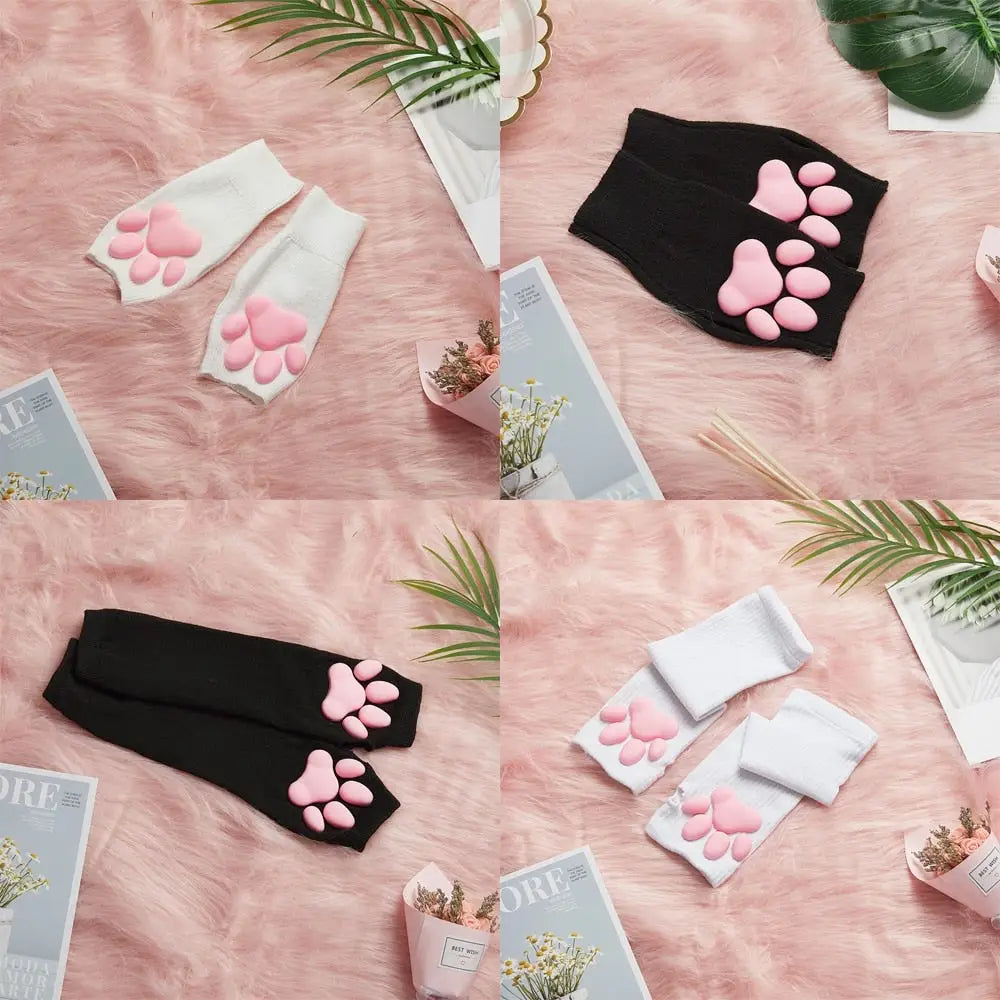 High Quality Thigh High Neko Cat Paw Gloves - gloves