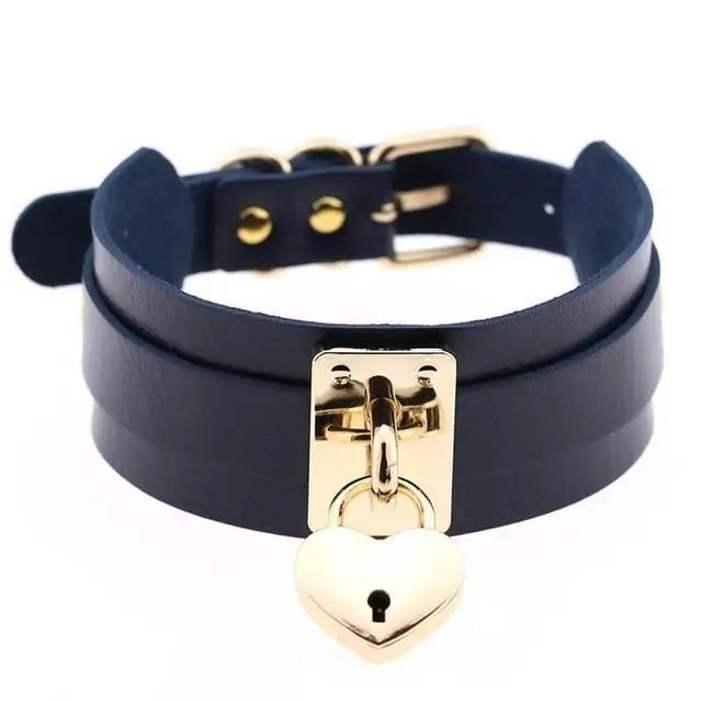 Locket Collar - Navy Blue - collar