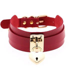 Locket Collar - Dark Red - collar