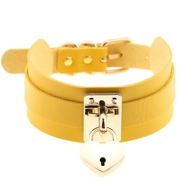 Locket Collar - Yellow - collar