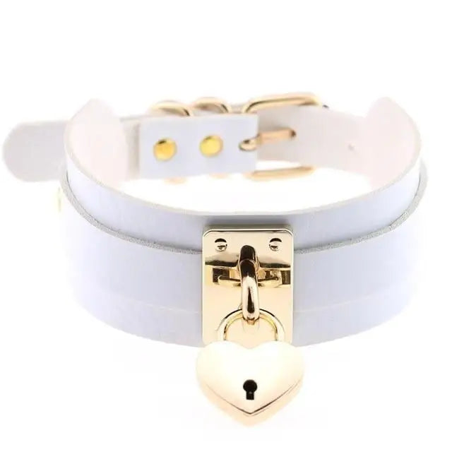 Locket Collar - White - collar