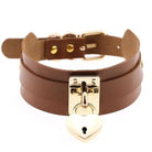 Locket Collar - Brown - collar