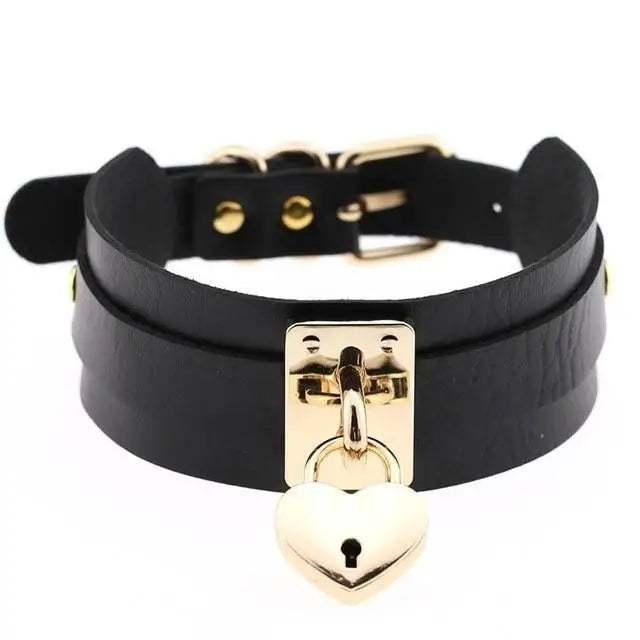 Locket Collar - Black - collar