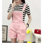 High Waisted Ribbon Jumper with Shoulder Strap and Bow Detail - Cosparty