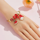 Holiday Character Bangle Beaded Bracelets Featuring Kawaii Designs - Cosparty