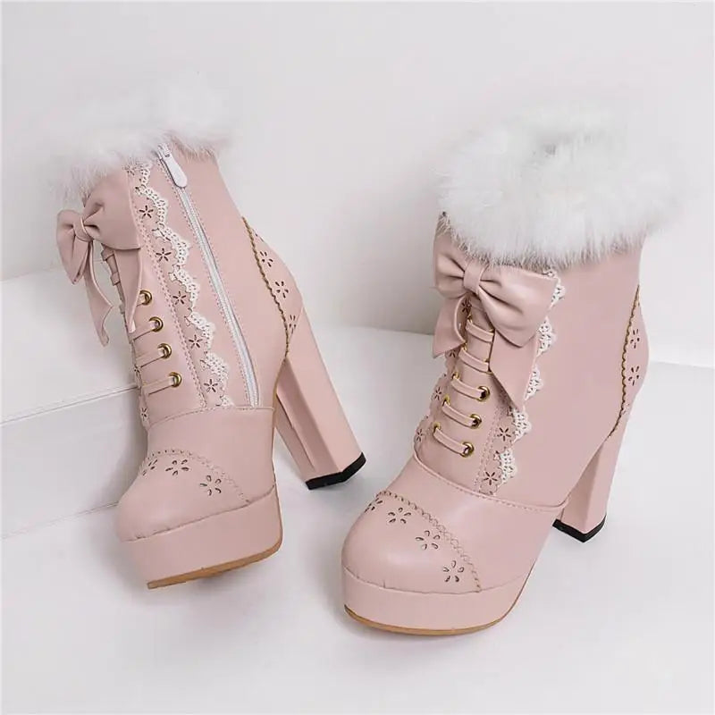 Holiday Themed Sweet Lolita Booties in New Condition Org InStock - boots